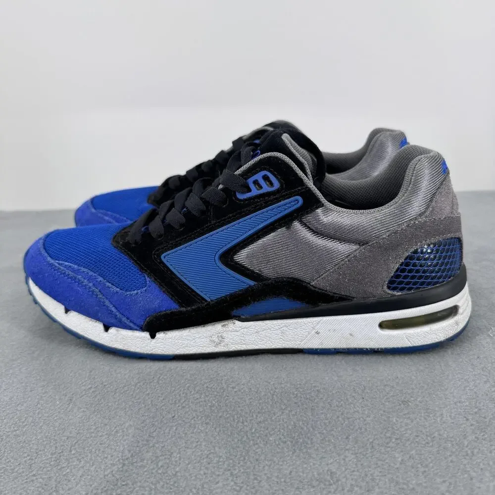 Brooks Heritage Fusion Shoes Mens 8 Blue‎ Gray Suede Mesh Running 1101941D040